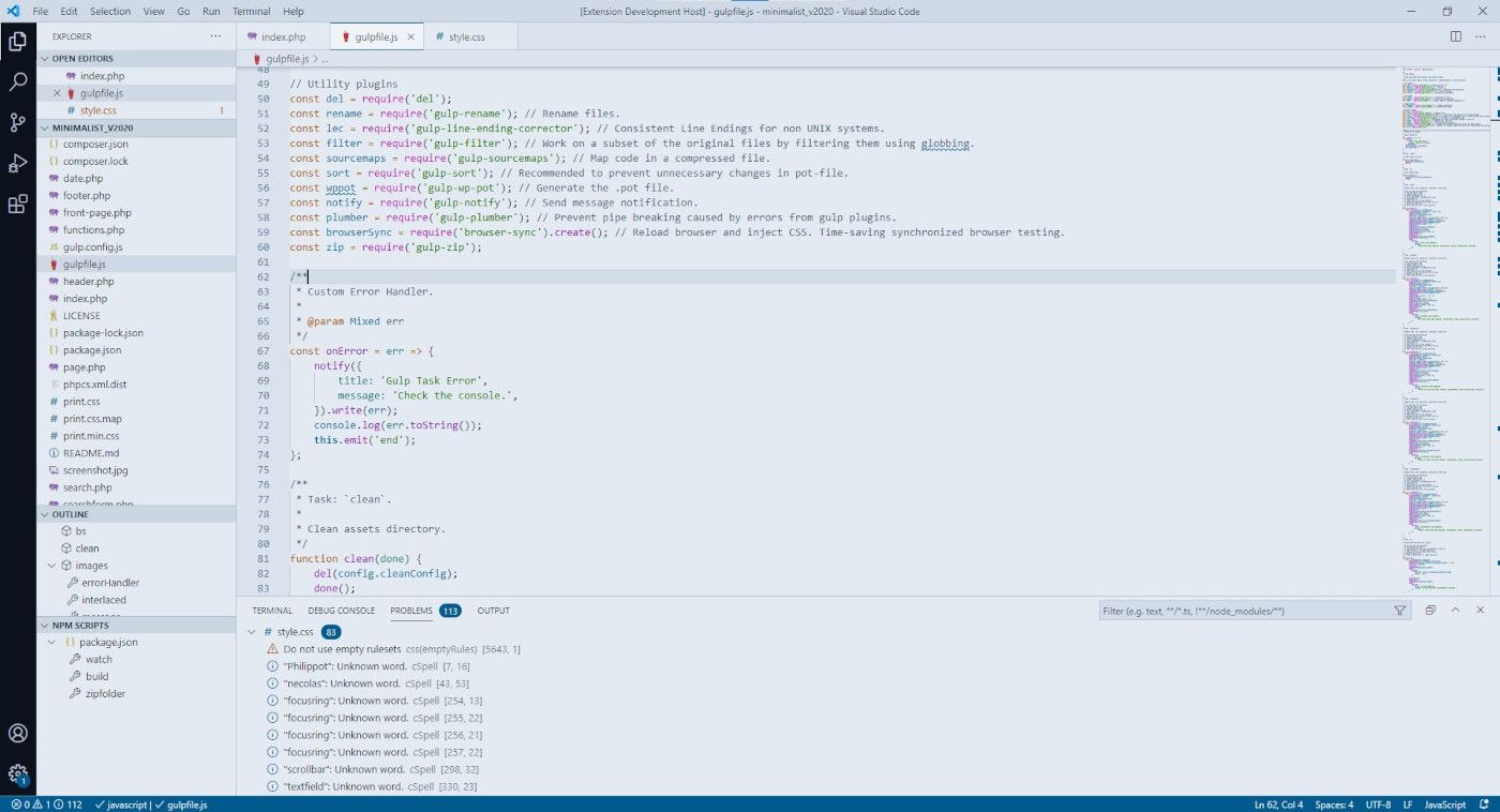 Aperçu d’un fichier Javascript dans VS Code avec Coldark Cold